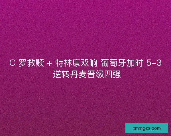 C 罗救赎 + 特林康双响 葡萄牙加时 5-3 逆转丹麦晋级四强